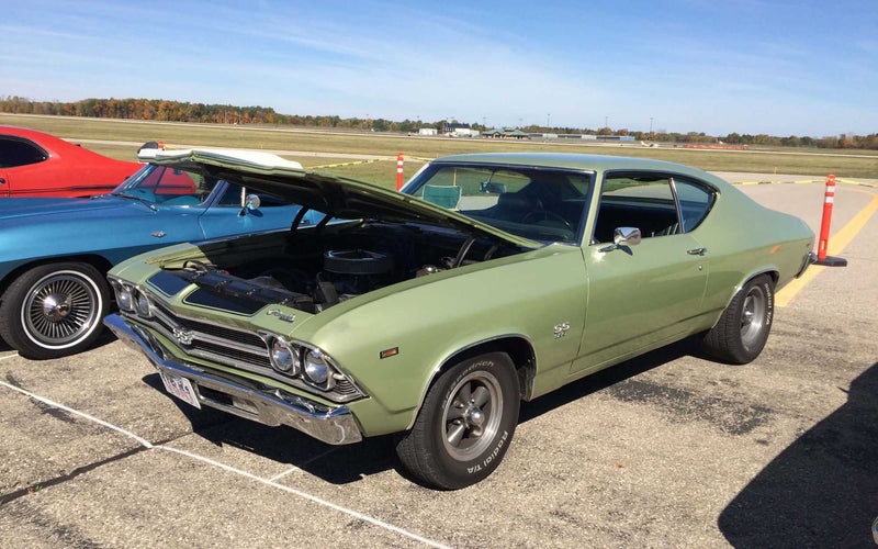 Green Chevelle muscle car build
