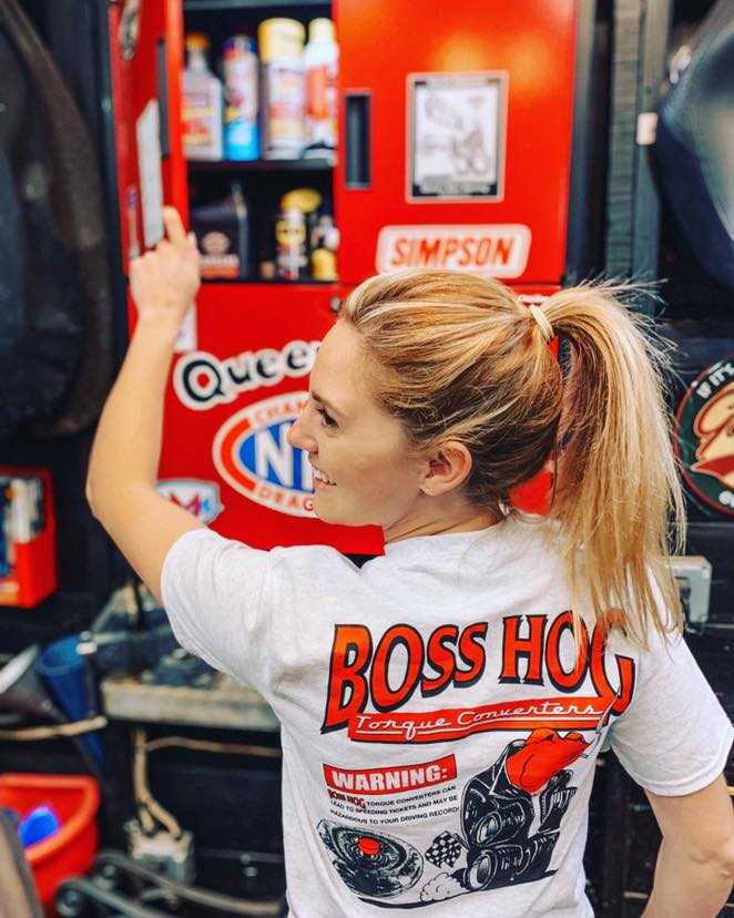 Boss Hog team member at a racing event